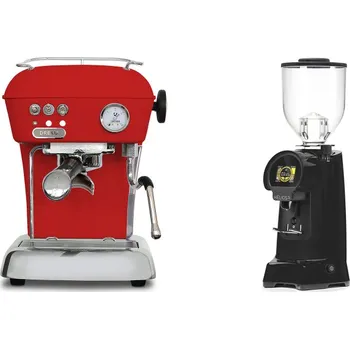 Kávovar Ascaso Dream ONE, Love Red + Eureka Helios 75, black