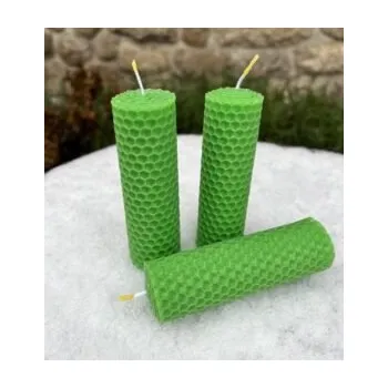 Svíčka Včelařství Thomayer Svíčka z mezistěn Světle Zelená Velikost: 3.5 x 3 cm 10g