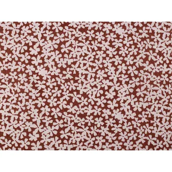 Bavlněná metráž / imitace lnu hrubší, květy