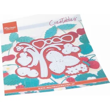 Řezačka papíru Marianne Design Jahody - vyřezávací kovová šablona Creatables (7ks)