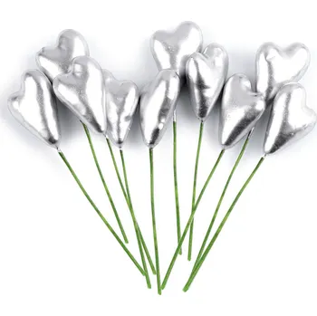 Výtvárné potřeby Srdce na drátku, barva 1 stříbrná