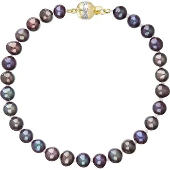 Náušnice Perlový náramek z říčních perel se zapínáním ze 14 karátového zlata 923001.3/9266A dk.peacock