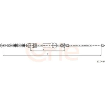 Brzdový systém Tažné lanko, parkovací brzda COFLE 10.7434
