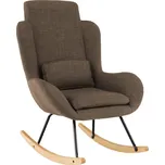 Tempo Kondela Houpací křeslo, světlehnědá látka/ dřevo, HARPER