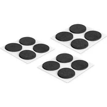 Protiskluzová podložka Walteco Protiskluzová podložka, průměr 34mm, RT-62, samolepicí, černá, 12 ks