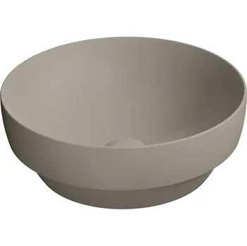 Umyvadlo GSI PURA keramické umyvadlo na desku, průměr 40cm, tortora mat, 884605