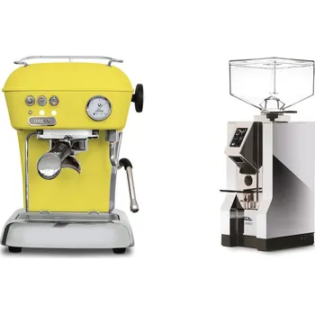 Kávovar Ascaso Dream ONE, Sun Yellow + Eureka Mignon Turbo, CR chrome