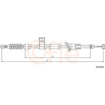 Auto-moto Tažné lanko, parkovací brzda COFLE 10.8221