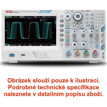 generátor funkcí Osciloskop UNI-T MSO2104-S (4+16 kanálů, 100 MHz, 2GS/s, generátor funkcí)
