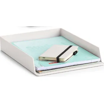 Úložný box Zeller Present Plastový organizér na dokumenty, stohovací, UNTENSIL, bílý