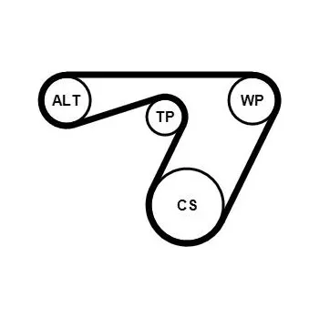 Vodní pumpa + klínový žebrový řemen CONTINENTAL CTAM 6PK1180WP1