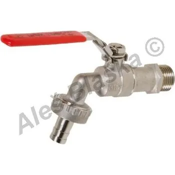 Instalatérský materiál Kulový kohout nerezový (ventil) zahradní na hadici - NEREZ - INOX - 1/2"x21 300Z