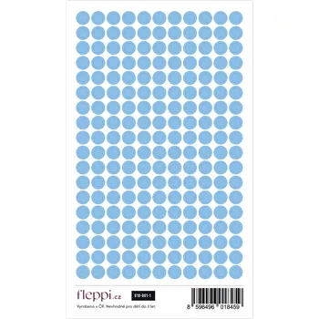 samolepka Fleppi Color coding kolekce | pastelově modrá – kolečka
