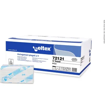 Papírový kapesník Celtex Trend papírové ručníky skládané V 22x21 cm 2vrstvé celulóza 3150 ks