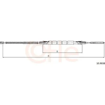 Lanko parkovací brzdy Tažné lanko, parkovací brzda COFLE CFE10.9038