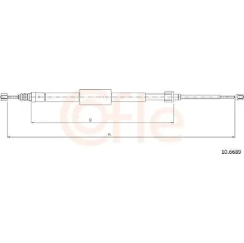 Lanko parkovací brzdy Tažné lanko, parkovací brzda COFLE 10.6689