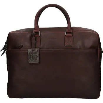 Pánská aktovka Pánská kožená taška na notebook Burkely Minvel - tmavě hnědá