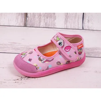 Dívčí bačkory Bačkůrky botičky MILAMI 227-10UNI růžové lehké flexibilní s jednorožci velikost: 25