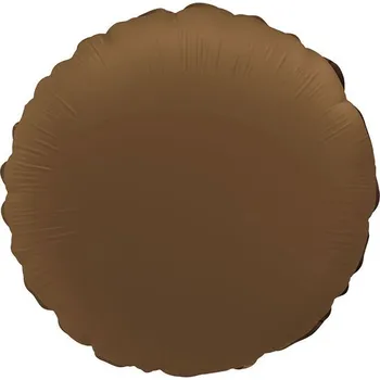 Folat Balónek fóliový Kruh čokoládově hnědý, matný 45 cm
