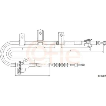 Auto-moto Lanovod parkovací brzdy COFLE 17.6061