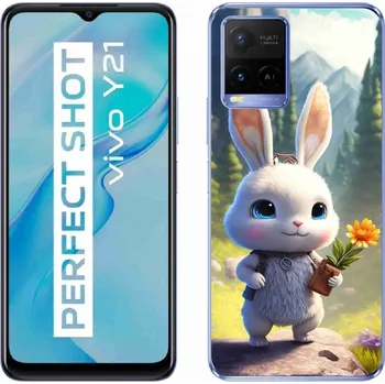 Pouzdro na mobilní telefon Gelový kryt mmCase na Vivo Y21/Y21s/Y33s - roztomilý králíček
