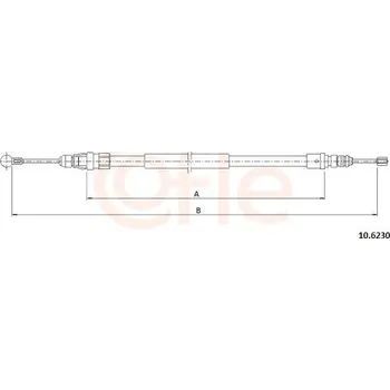 Lanko parkovací brzdy Lanovod parkovací brzdy COFLE 10.6230