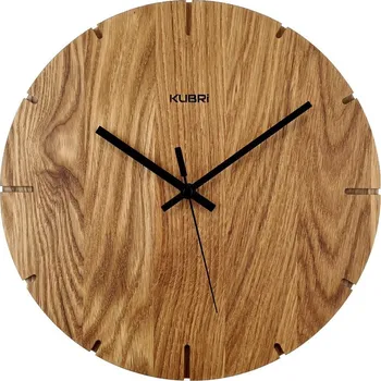 Hodiny KUBRi HRC0021 - Dubové hodiny řízené signálem s tichým chodem
