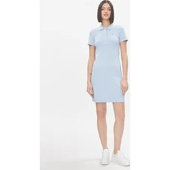 Dámské šaty Tommy Hilfiger Každodenní šaty 1985 WW0WW37853 Světle modrá Slim Fit XL
