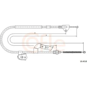 Auto-moto Tažné lanko, parkovací brzda COFLE 10.4510