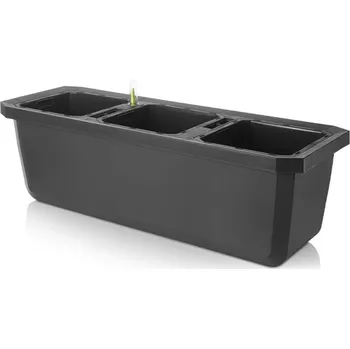 Truhlík Flower Lover Truhlík samozavlažovací Largo Trio, antracit, 112x38x35cm