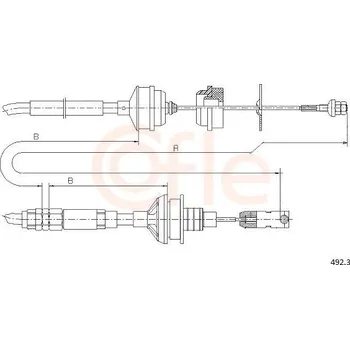 Spojka Tažné lanko, ovládání spojky COFLE 492.3