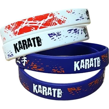 Ippon SILIKONOVÝ NÁRAMEK S POTISKEM KARATE Barva: Bílá