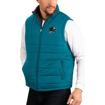 Pánská vesta G-III Pánská Oboustranná Vesta San Jose Sharks NHL Power Hitter Reversible Vest Velikost: XL, Tým: San Jose Sharks