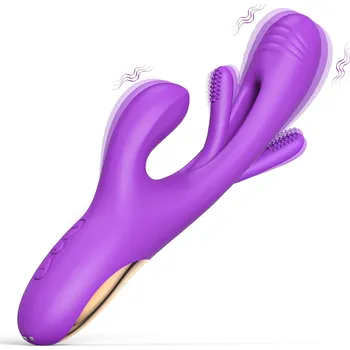 Vibrátor SuperLove Rabbit Flapping G-Spot 3in1 Vibrator Purple