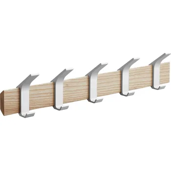 Věšák Dřevěný nástěnný věšák Yamazaki Rin 10 x 50 cm