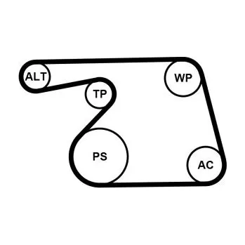 Vodní pumpa + klínový žebrový řemen CONTINENTAL CTAM 6PK1318WP1