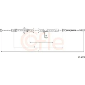 Auto-moto Tažné lanko, parkovací brzda COFLE 17.3507