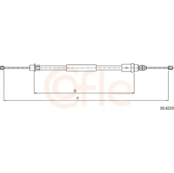 Lanko parkovací brzdy Tažné lanko, parkovací brzda COFLE 10.6215