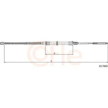 Lanko parkovací brzdy Tažné lanko, parkovací brzda COFLE 10.7405