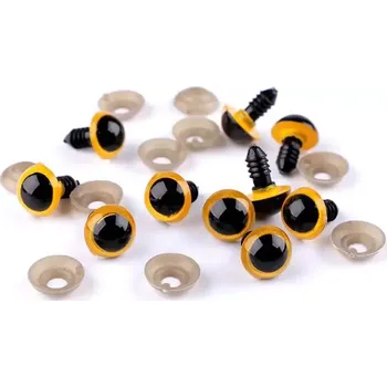 Bezpečnostní očka žlutá 10 mm 2. jakost (Bezpečnostní očka žlutá 10 mm)