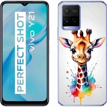 Pouzdro na mobilní telefon Gelový kryt mmCase na Vivo Y21/Y21s/Y33s - žirafa 1