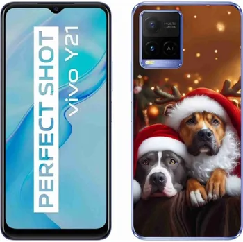 Pouzdro na mobilní telefon Gelový kryt mmCase na Vivo Y21/Y21s/Y33s - vánoční psi