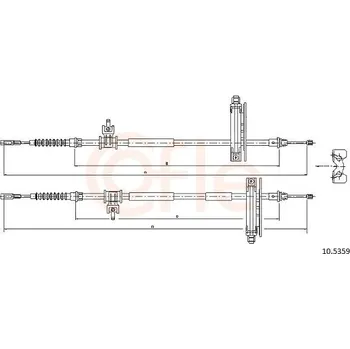 Auto-moto Tažné lanko, parkovací brzda COFLE 92.10.5359