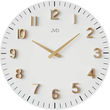 Hodinky JVD HC404.1 - bílé hodiny se zlatými číslicemi a ručičkami