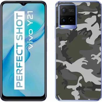 Pouzdro na mobilní telefon Gelový kryt mmCase na Vivo Y21/Y21s/Y33s - maskáčový vzor