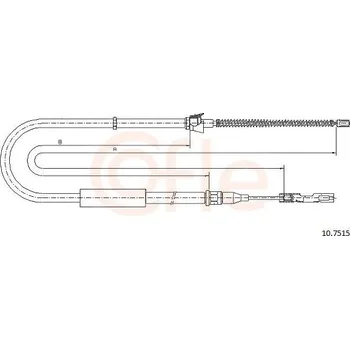 Brzdový systém Tažné lanko, parkovací brzda COFLE CFE10.7515