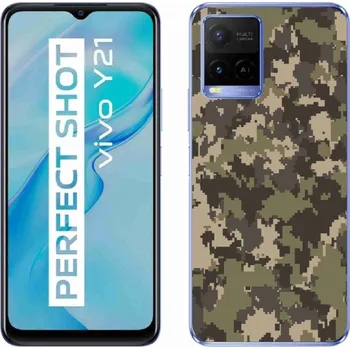Pouzdro na mobilní telefon Gelový kryt mmCase na Vivo Y21/Y21s/Y33s - maskáčový vzor 12