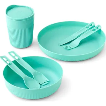 Outdoor vaření set nádobí SEA TO SUMMIT Passage Dinnerware Set - [1P] [7 Piece], Aqua Sea Blue