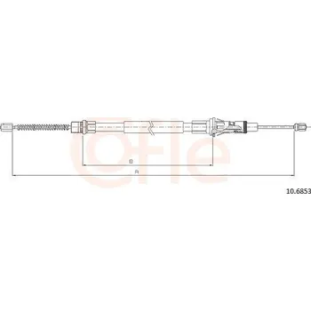 Lanko parkovací brzdy Tažné lanko, parkovací brzda COFLE 10.6853
