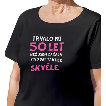 Dámské triko černé - Trvalo mi 50 let S